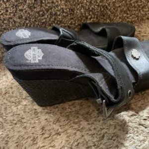 Women's - Size 9 Harley Davidson Wedge Sandals